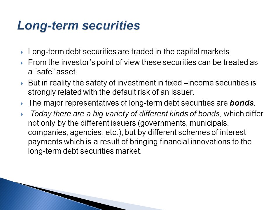 long term securities investment